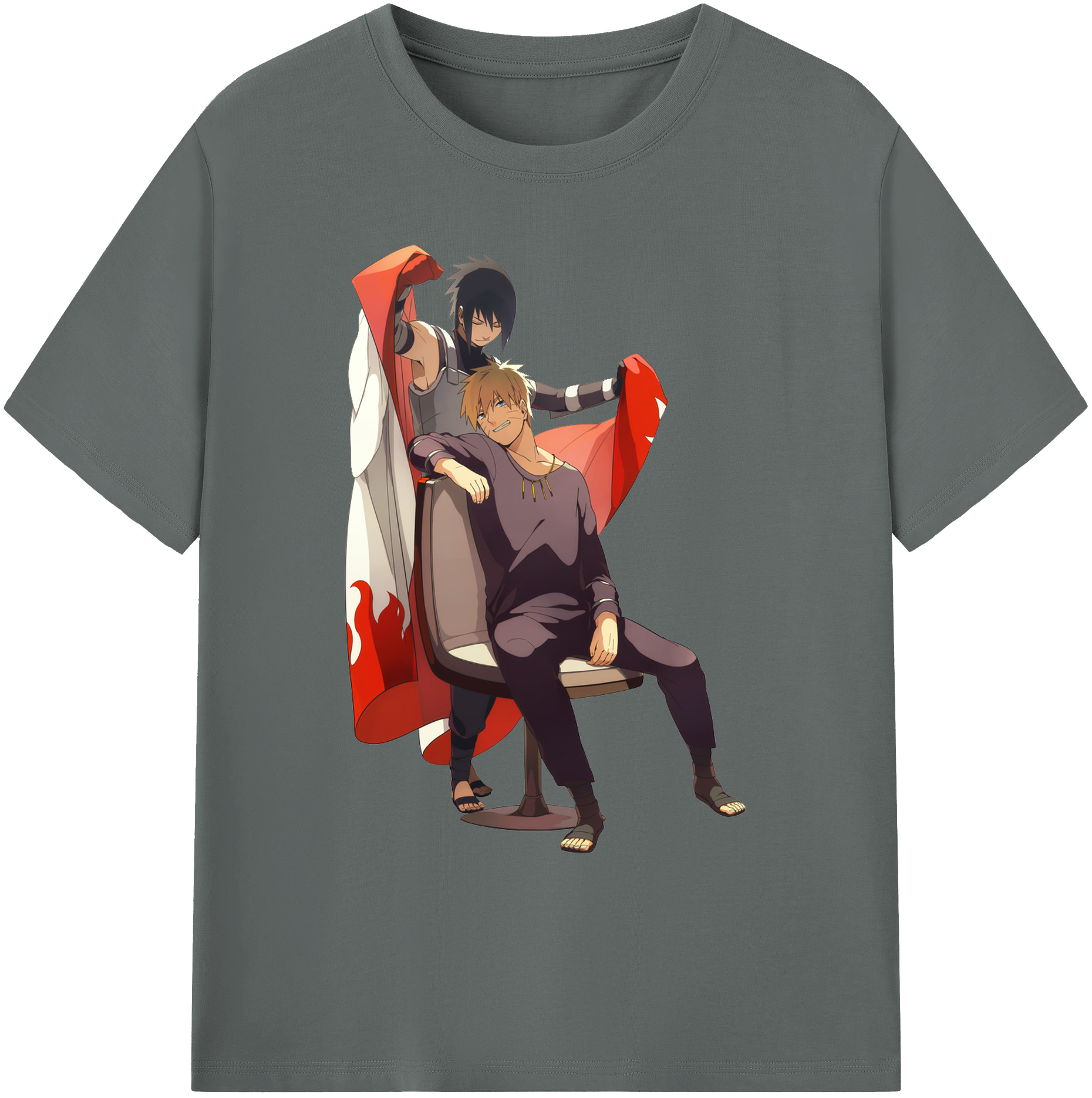 （画像用） NARUTO -ナルト- うずまき ナルト Uzumaki Naruto 綿100％ メンズ半袖Tシャツ｜肌触りやわらか＆通気性